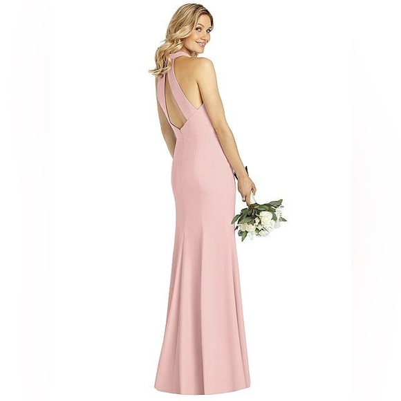 After Six Halter Size 8 Prom, Bridesmaid, Formal dress in Dusty Rose |Style 6808 - Picture 4 of 12